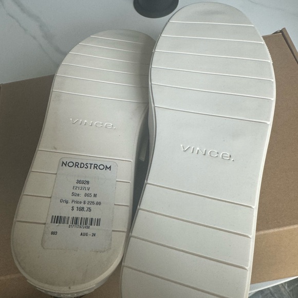 New in Box VINCE- Blair perforated leather slip on sneakers - Picture 6 of 9